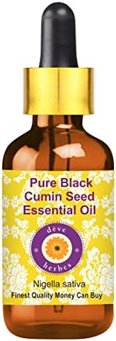 Deve Herbes Pure Black Compin Seed Oil com gotas de gotas de gotas de vidro de grau natura