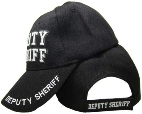 Vice -xerife do MWS preto com letras brancas policiais bordados bonitos ajustáveis ​​Capinho lindos