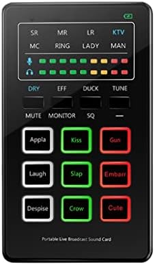 HGVVNM MX1 Mini Som Sound Card Changer VoiceLer Portable Audio Mixing Board BT Connection Type-C Interface com