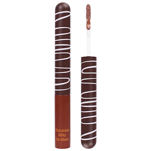 Xiahium Lip Gloss with Stoppers Glato de chocolate Hidratante hidratante hidratante hidratante