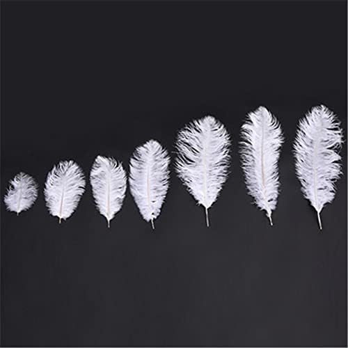 Pumcraft Jóias Diy Avestrichas Branca Feathers 15-75cm 6-30 polegadas DIY Festa de festa de casamento Decorações