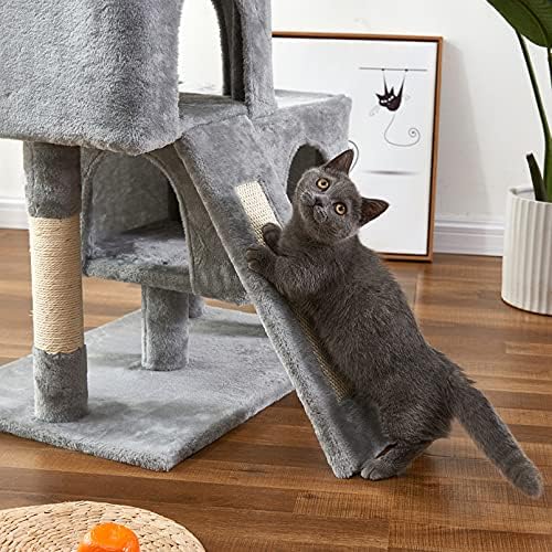 Torre de gato da árvore de gatos, 34,4 polegadas de gato com tábua de arranhões, 2 condomínios de luxo,