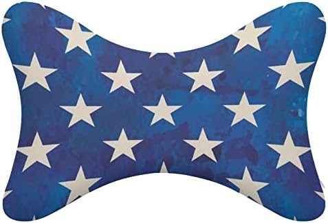 Aquarela dos EUA estrela Flag Car Necue Almofada de 2 Facos de Memória de Apoio de Pianos confortáveis