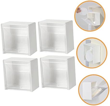 Caixa de armazenamento de parede de 12 PCs Caixa de armazenamento de cosméticos PS Branco