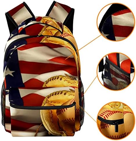 Mochila de viagem VBFOFBV, mochila de laptop para homens, mochila de moda, Baseball American Flag