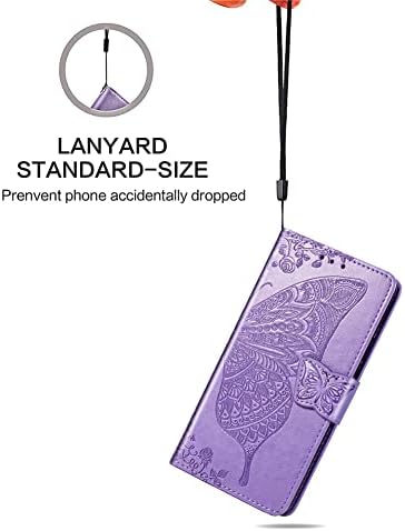 Gyhoya Compatível com iPhone 12 mini carteira para mulheres, fólio de couro com estojo de proteção