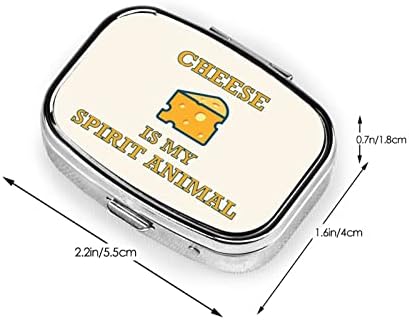 Queijo é minha caixa de pílula de mini animal de queijo é meu espírito com compartimentos portáteis de viagens