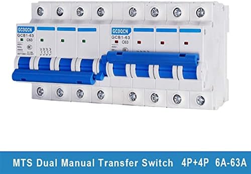 1pcs 4p+4p transferência manual interruptor MTS Dual Power Mini Interlig-Block Disjuntor 400V AC 6A-63A