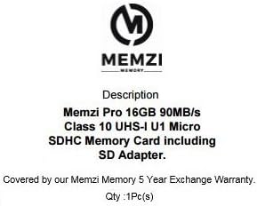 MEMZI PRO 16GB CLASS 10 90MB/S MICRO SDHC CARTÃO de memória com adaptador SD para Samsung Galaxy J7 Star, J7 V,