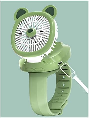 Fã de novo relógio fã USB Cartoon Fan de pulseira infantil portátil portátil colorido pequeno