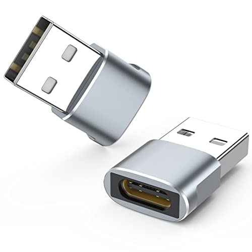 Clavoop USB C para USB Adaptador 2 pacote, USB Tipo A Male A para USB Tipo C Tipo Feminino Adaptador