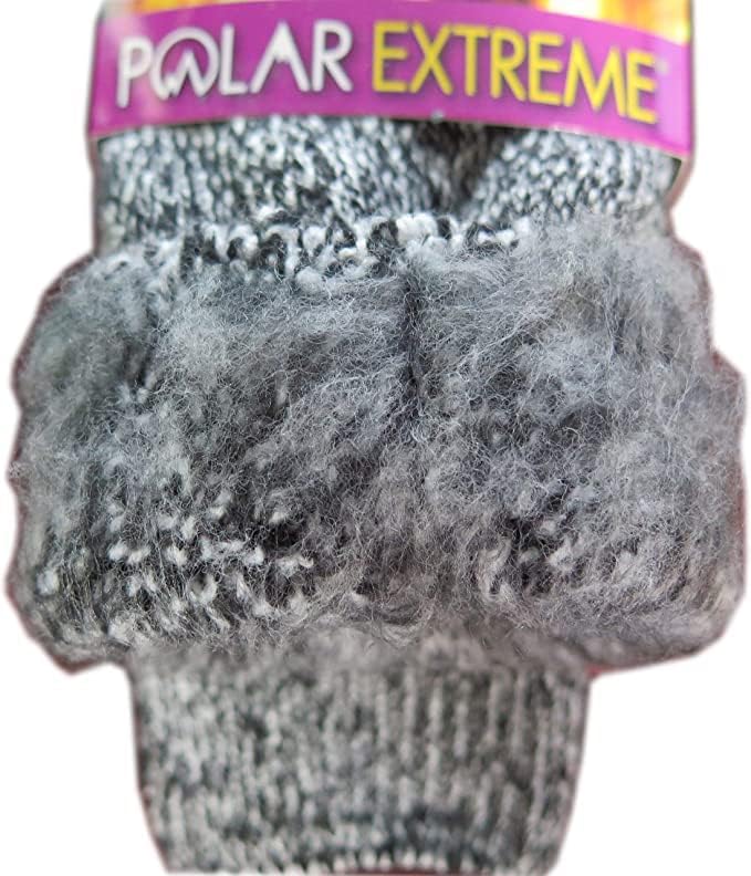 Polar Extreme Térmica Meia Térmica Extra Pesada Acrílica Inverno Marled Meocks 4-Pack Cores, 9