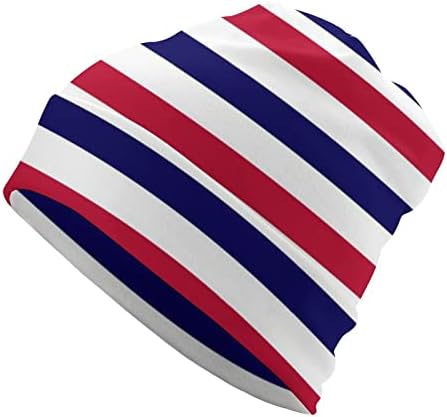 Baikutouan American Patriótico Estrelas e chapéus de gorro com estampa de listras para homens Mulheres