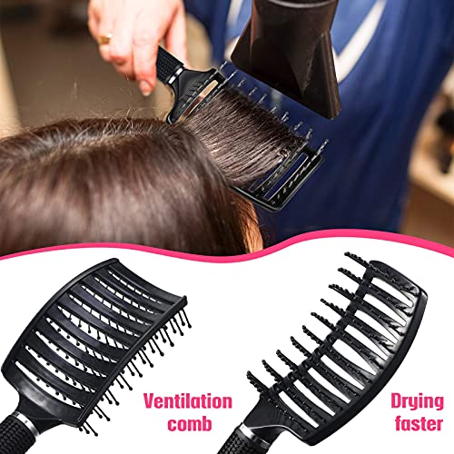 4 peças Definir pincéis de cabelo de massagem escova de cabelo curvo Ferramentas de estilo de cabelo de cabelo