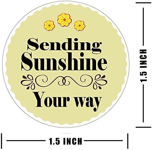 Youok enviando sol adesivos de sol, 1,5 polegada de sol, obrigado etiquetas temáticas por pequenas