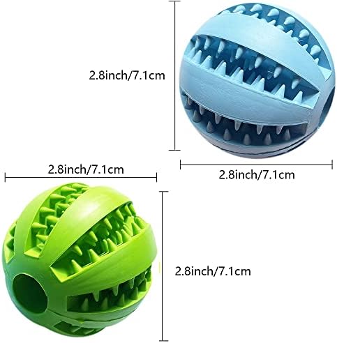 Xiying Dog Treat Ball Ball, Bola de Tratamento, Tream Toy, Bola de Toy Dog 2,8 polegadas de 2 Pacote de 2