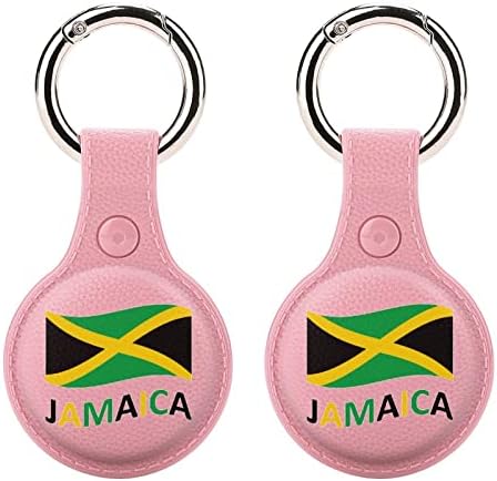Caixa de TPU da bandeira jamaicana para airtag com o chaveiro de proteção contra tags de tags de tag de tag