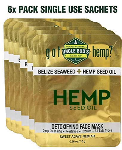 Máscara facial desintoxicante de algas do Belize com óleo de semente de cânhamo puro - pacote