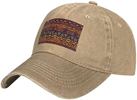 ASEELO AFRICANO CASA TRIBAL Tribal Cap, chapéu de cowboy ajustável para adultos, disponível durante