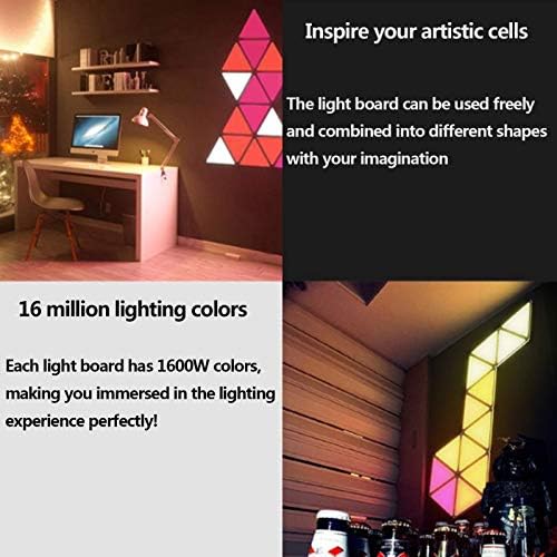 Luzes decorativas de HSART Luminos de parede Diy Luz de luz Ambient Smart Bedroom, sala de jogos, sala