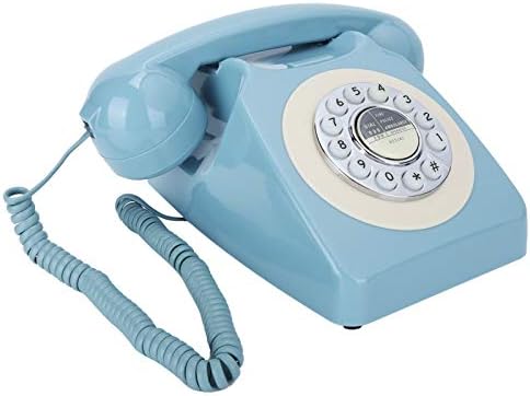 Telefone antigo vintage retro, disco redondo.