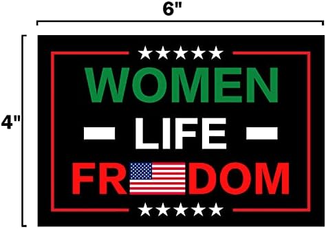 2 Pacote de pacote Women Life Freedom adesivos de pára -choques 6x4 polegadas, adesivos mahsa amini adesivos