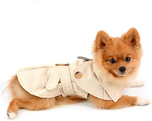 Casaco de trincheira de estimação para cães de cães pequenos menino menino à prova de vento jaqueta
