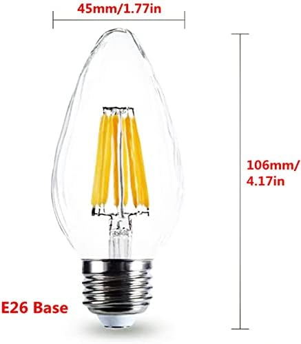 QIXIVCOM 4 pacotes 6W F15 LED varanda lâmpada lâmpada led lâmpadas LEDs 60W Luz do dia equivalente Branco 6500K