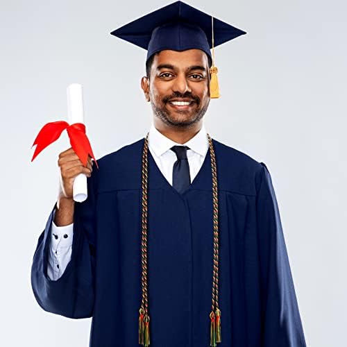 16 peças 2023 Africano Graduation Honor Cords Kente Colors Cords de graduação com borla para estudantes africanos,