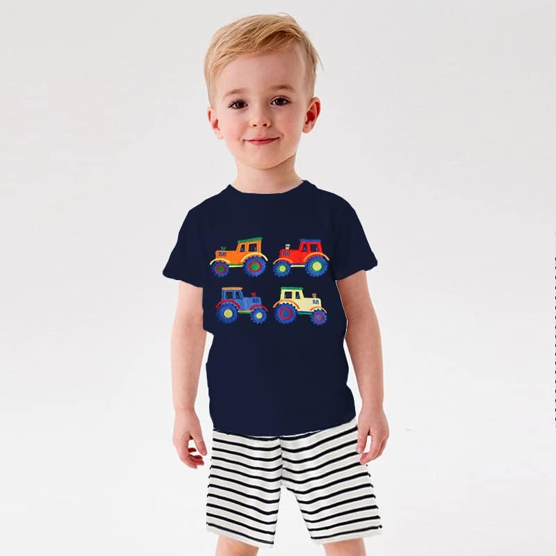 Dddsol Toddler Boy Roupas T-shirt Roupfits de verão Tees de manga curta e crianças shorts 2 peças Conjunto