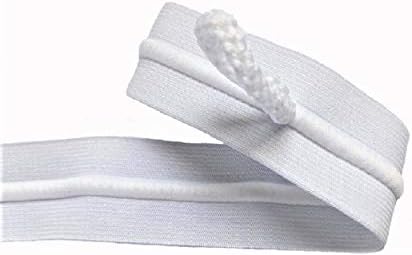 Elastic de cordão de tração de 1,5 de polegada, 50 ou 100 jardas, elástico de cordão branco feito nos EUA