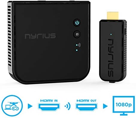 Nyrius Aries Prime Wireless Video Video HDMI Transmissor & Receptor Para streaming HD 1080p 3D Vídeo e áudio