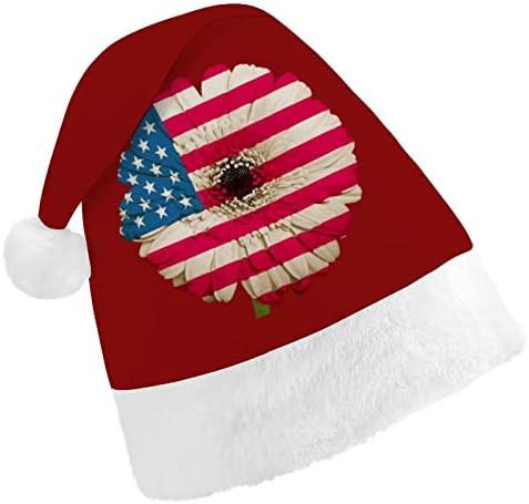Gerbera Daisy Flower In Colors Flag National chapéu de natal chapéu Papai Noel Hats de Natal Função Chapéus