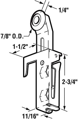 Slide-Co-16449 Roller da porta do armário com roda de nylon de 7/8 polegadas