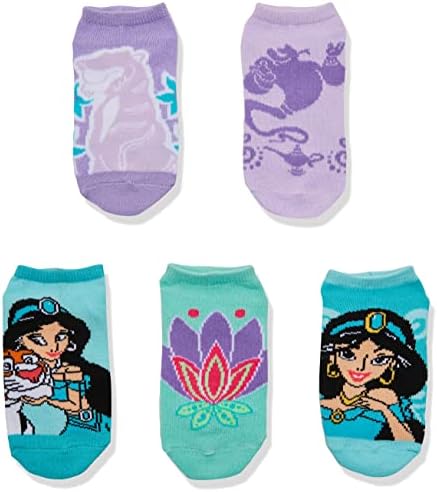 Disney Baby-Girls Princess 5 Pack No Show Socks