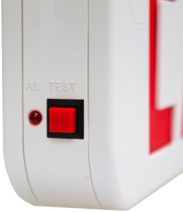 LUZES LFI | Sinal de saída vermelha | Todos LED | Habitação termoplástica branca | Dirigido com backup da bateria