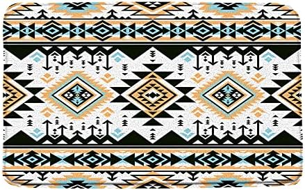 Banho asteca tapete sudoeste nativo nativo navajo americano abstrato étnico abstrato triangular