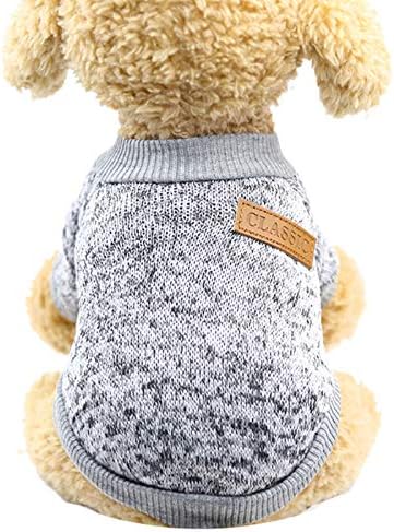Mikey Store Roupos de cão de estimação espessos macios espessos de lã de lã polar de inverno roupas de inverno