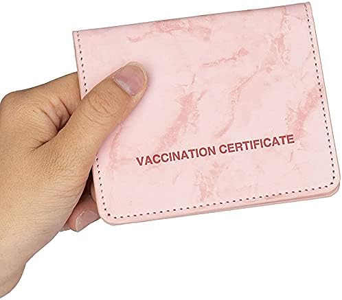 Jann Vaccine Card Protetor Protetor de cartão de vacina de couro PU PU, Protetor de cartão de vacinação CDC