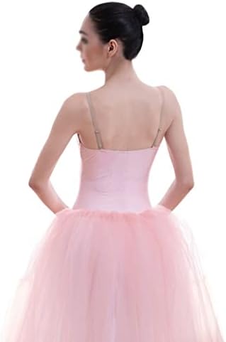 N/A pálido Mulheres Rosa Pálido Estilo Romântico Dança do Balé Tutus Ballerina Costume Vestido Tutu Longo
