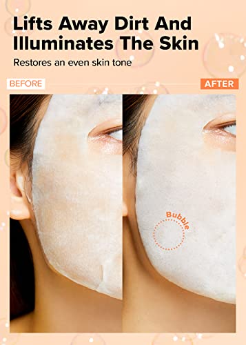 I Dew Care Bubble Sheet Máscara - Bolhas de brilho, 5 EA + Mini Scoops | Lave o pacote de trio de cuidados