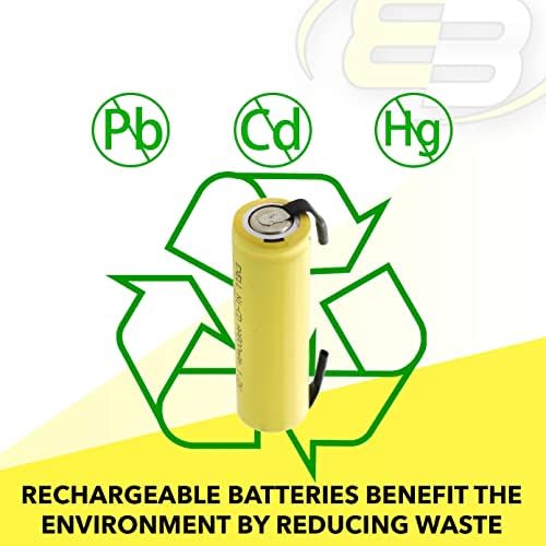 AA 1.2V 800mAh NICD Bateria de células de montagem recarregável com abas para aplicações estáticas de