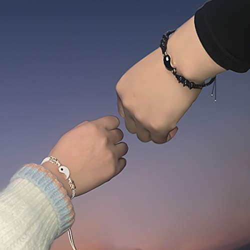 Melhor amigo Bracelets para 2 pulseiras correspondentes, pulseiras de BFF para 2 pulseiras de amizade Yin