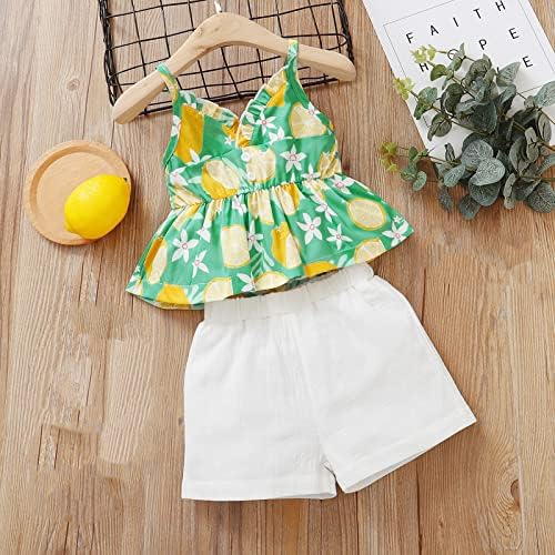 As meninas primavera e outono, estilo coreano impressão de frutas em camisola top + shorts de cores