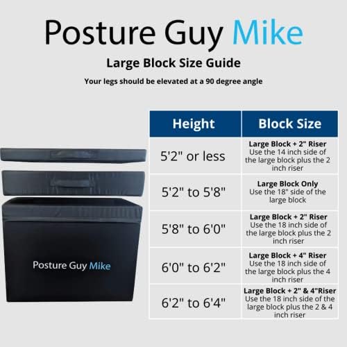 Posture Guy Mike Riser Foam Riser para Exercícios de ioga egoscue de grande postura. Joelho, suporte de almofada
