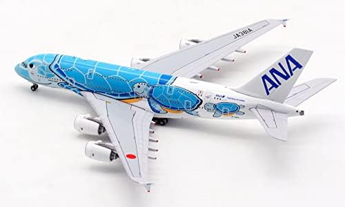 JC Wings Ana Flying Honu Lani Livery Airbus A380 JA381A 1: 400 Aeronaves Diecast Modelo pré-construído