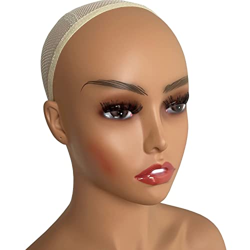 Mannequin Vennsiano Feminino Realista PVC Manikin Cabeça com ombros exibir o mannequim de cabeça