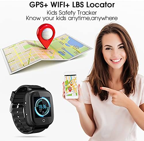 CJC 4G Kids Smartwatch, Smart Watch for Kids, Relógios IP67 à prova d'água com rastreador de GPS, Voz