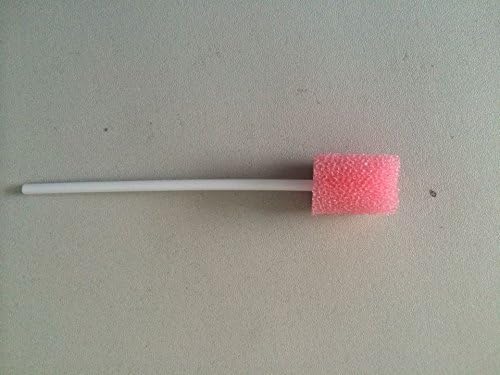 50pcs de swab de esponja descartável rosa para uso de limpeza de clínica oral
