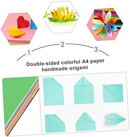 Tofficu Double -lado colorido artesanato para crianças papel de origami para crianças papel colorido papel